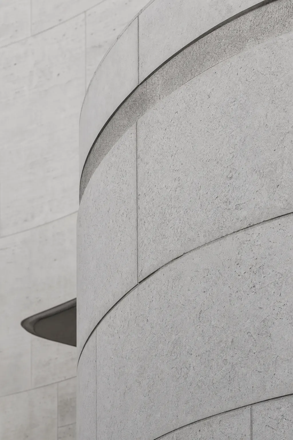 Curved stone facade in London